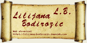 Lilijana Bodirožić vizit kartica